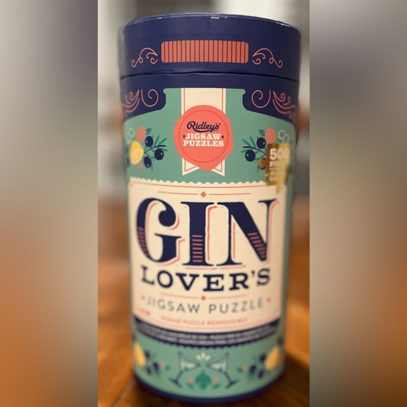 Gin Lover's 500 Piece Jigsaw Puzzle Ridley’s New NIB Gift Cocktail - Picture 4 of 10